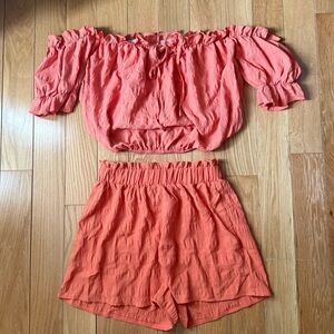 Make Me Chic 2 Piece Off Shoulder Top and Short